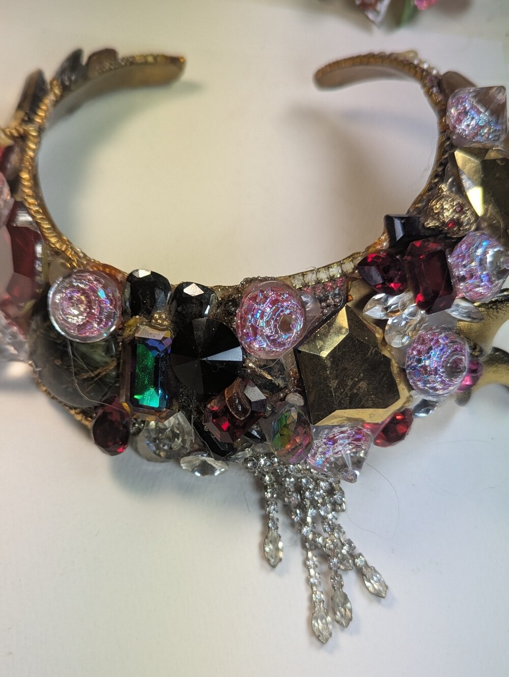 Wendy Gell Jeweled collar Swarovski Stones.